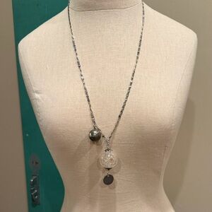Local Artisan Silver Necklace with Charms